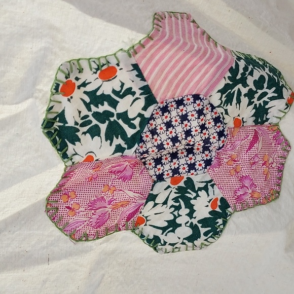 Handmade Quilt Top Vintage Made by Grandma Quilt Top Only Vintage Material - Picture 11 of 15